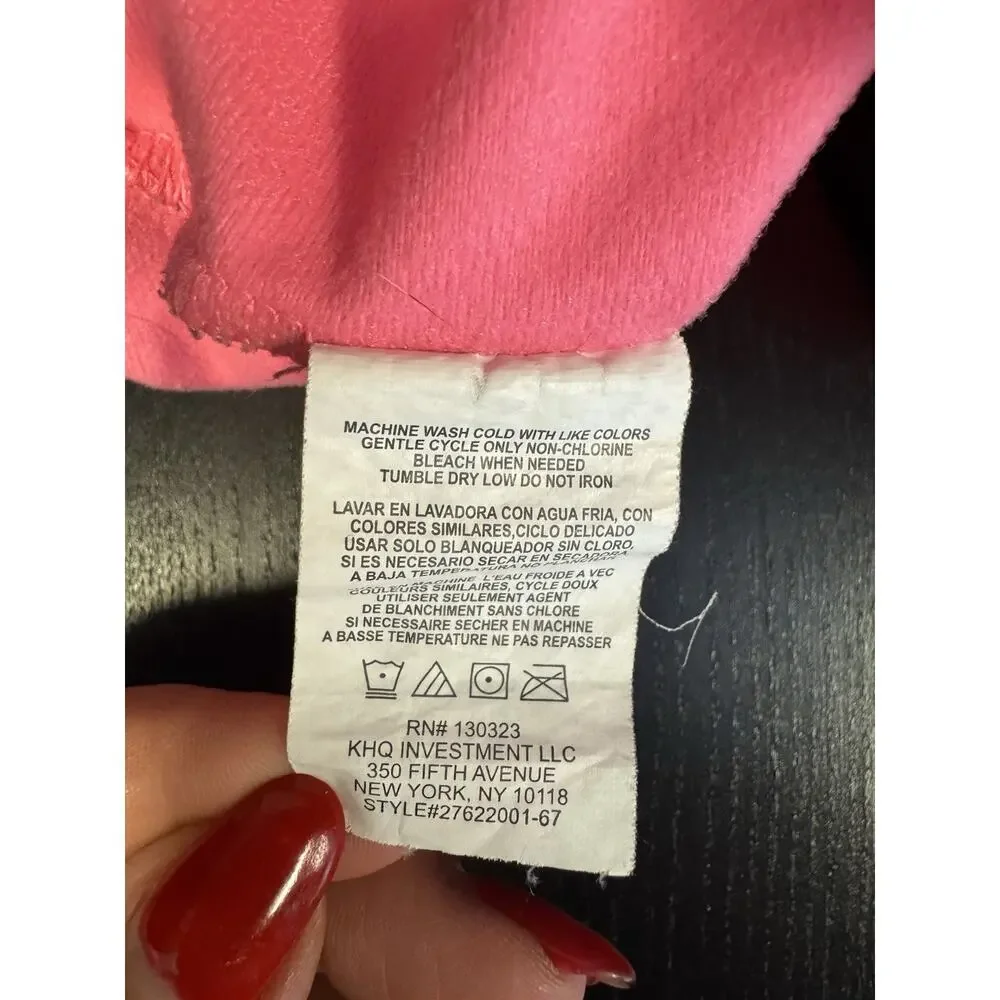 Under Armour Full Zip Sport Jacket Girls Size 5 Hot Pink Black Pockets Logo